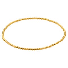 Bracelet jonc extensible rempli de perles en or 14 carats, 4 mm