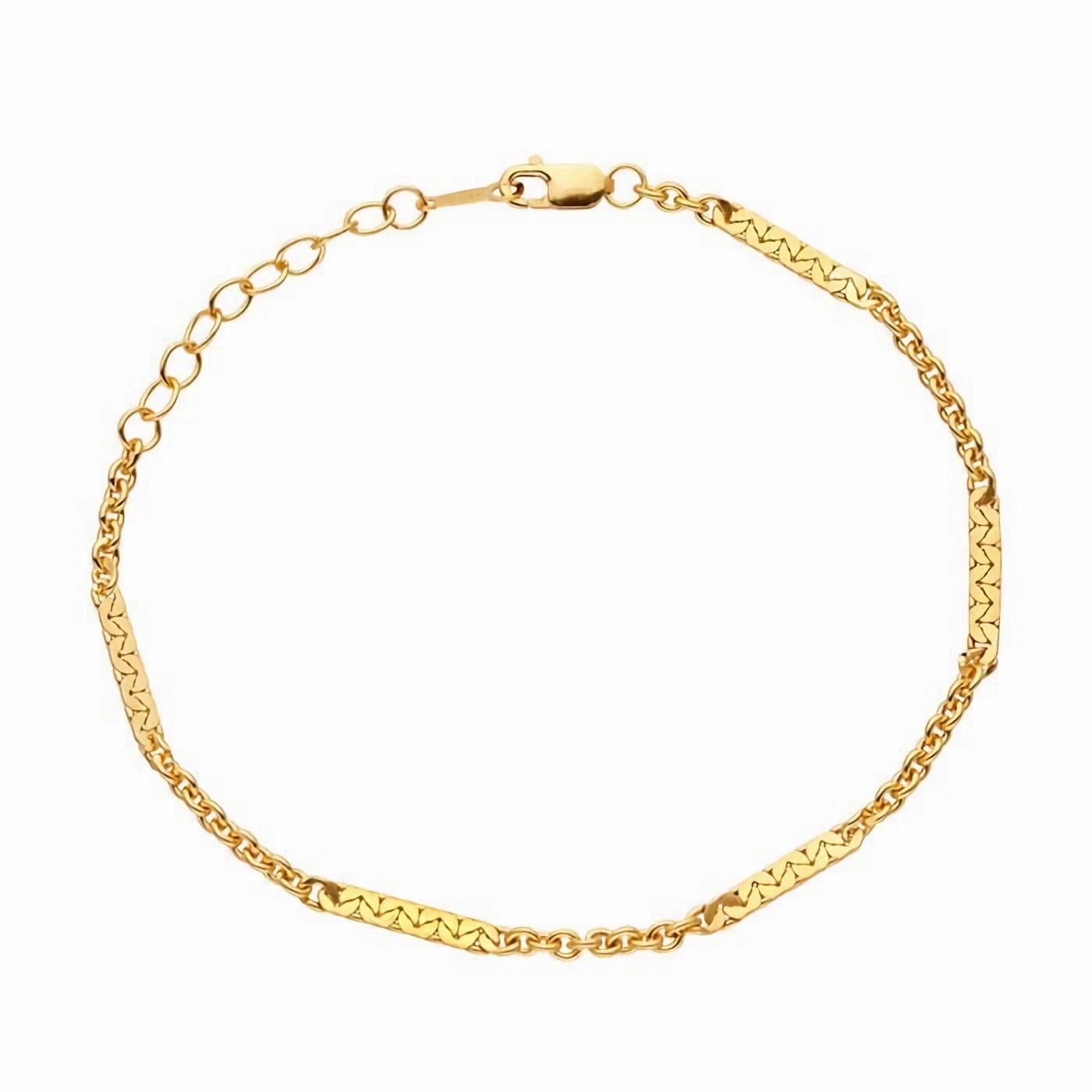 Pulsera de cadena portacables rellena de oro de 14k Moderno en venta