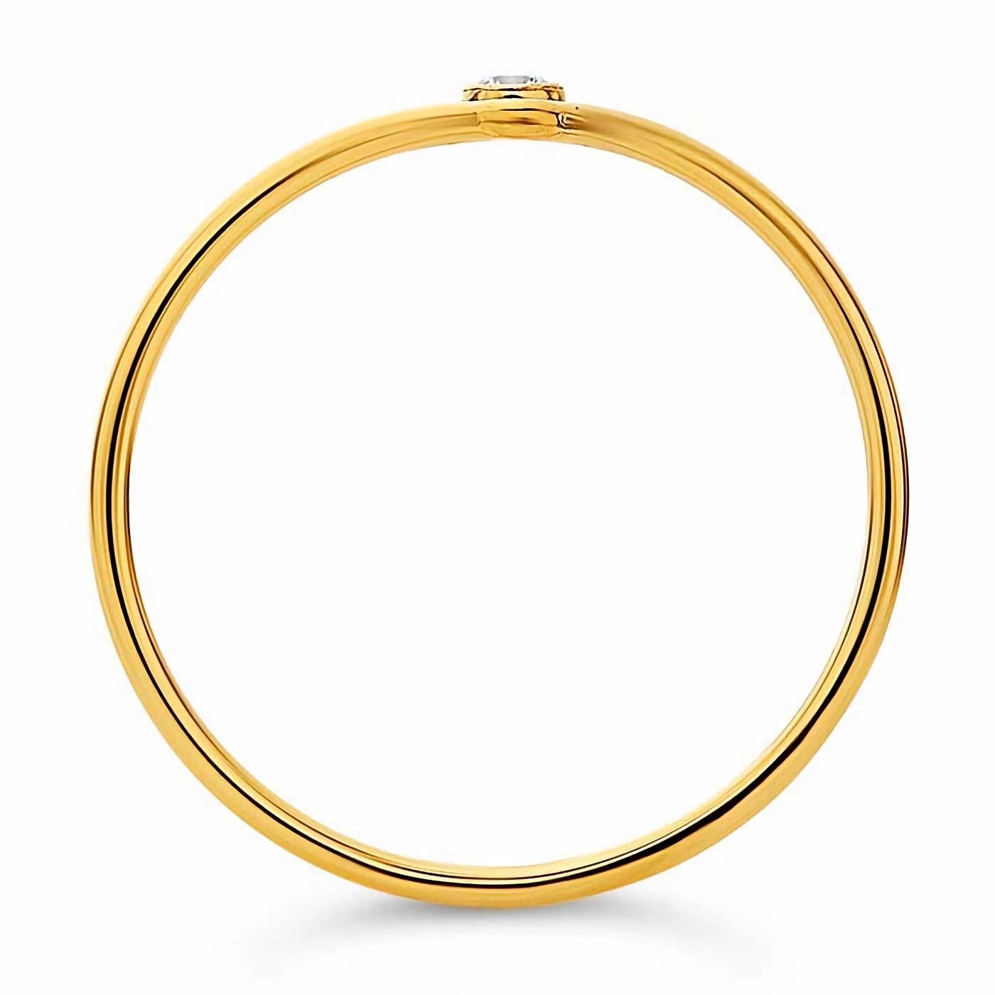 Moderno Anello con pietra chiara Chevron riempito d'oro 14k in vendita