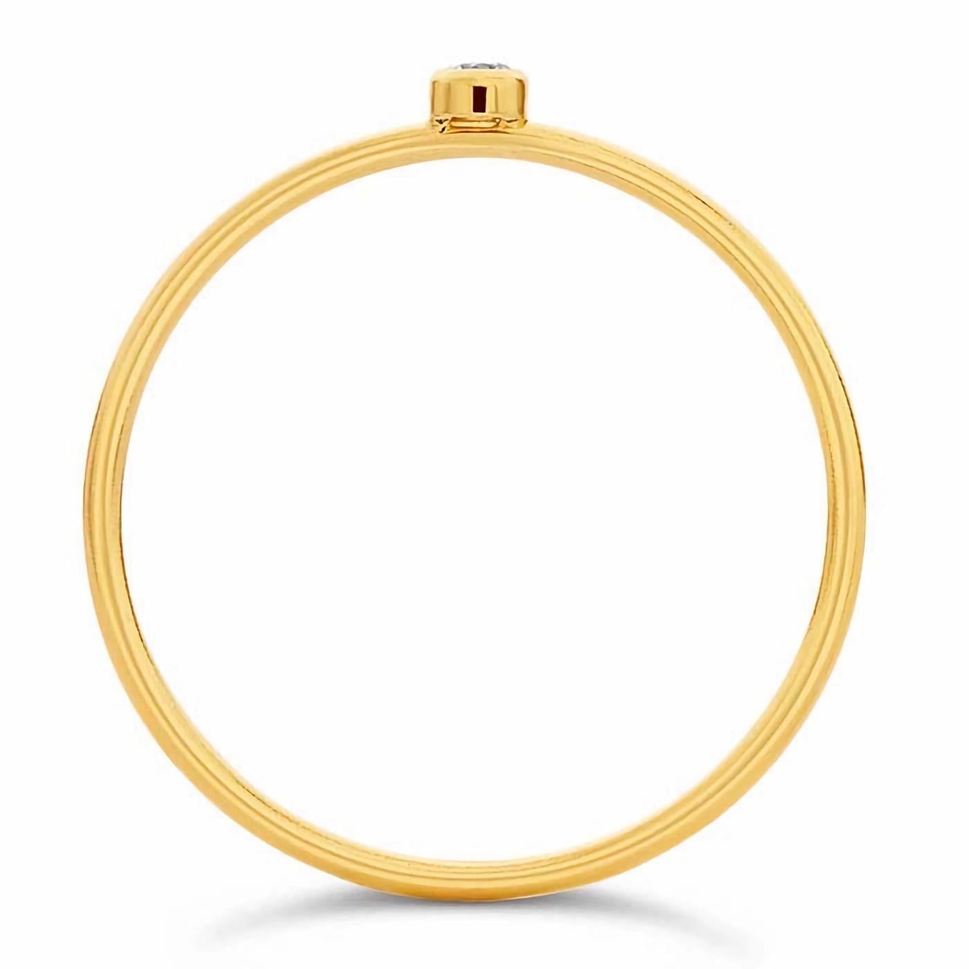 Taglio rotondo Anello con pietra chiara riempito d'oro 14k in vendita