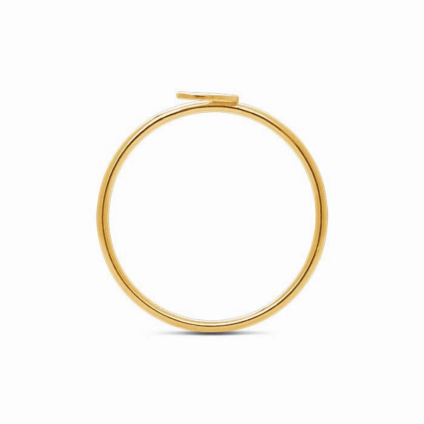 14k Gold Filled Crescent Moon Shape Ring In New Condition For Sale In Brooklyn, NY
