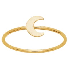 14k Gold Filled Crescent Moon Shape Ring