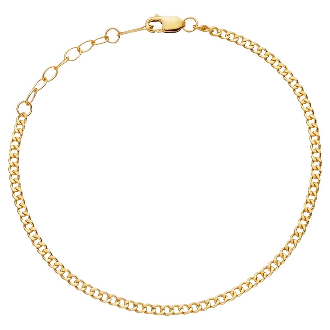 14k Gold Filled Curb Chain Bracelet