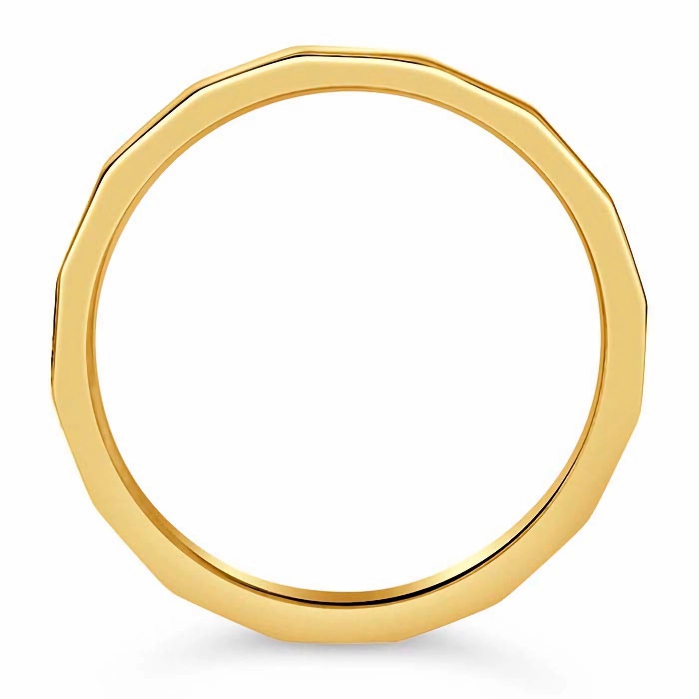 14k Gold gefüllter facettierter Ring (Moderne) im Angebot