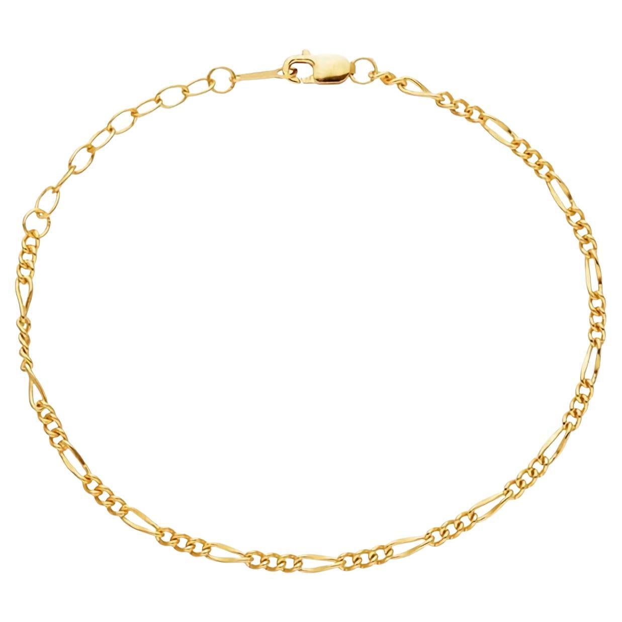 14k Gold Filled Figaro Chain Bracelet