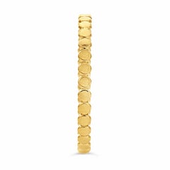 Anello piatto con perline in oro 14k