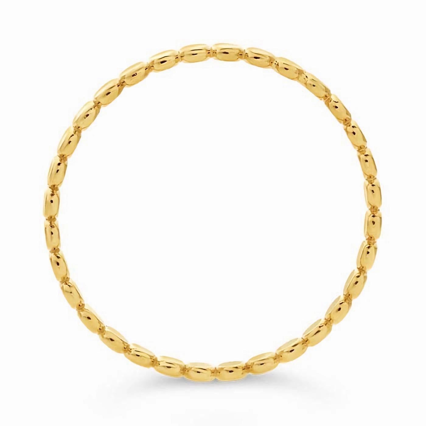 14k Gold gefüllter flacher Perlenring (Moderne) im Angebot