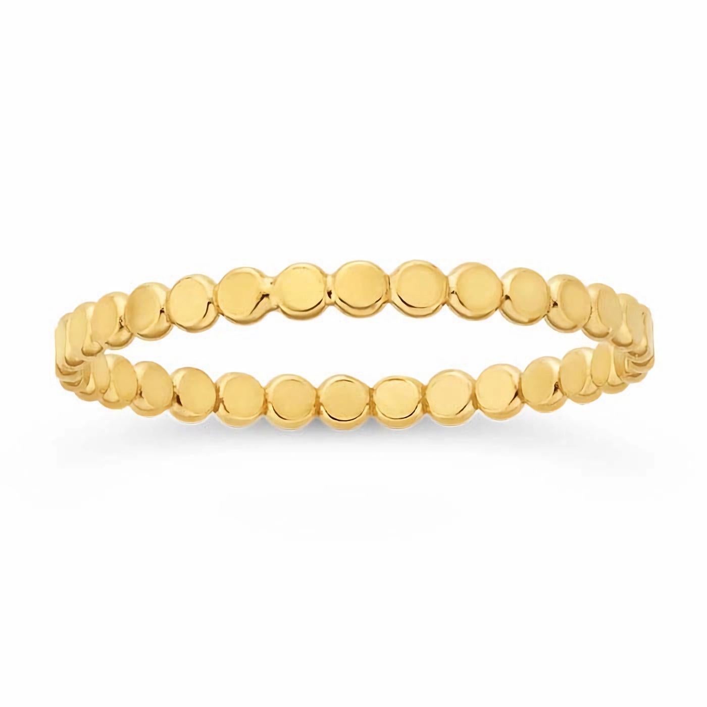 14k Gold gefüllter flacher Perlenring im Zustand „Neu“ im Angebot in Brooklyn, NY
