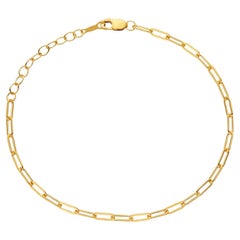 14k Gold Filled Flat Oval Cable Chain Bracelet 4mm