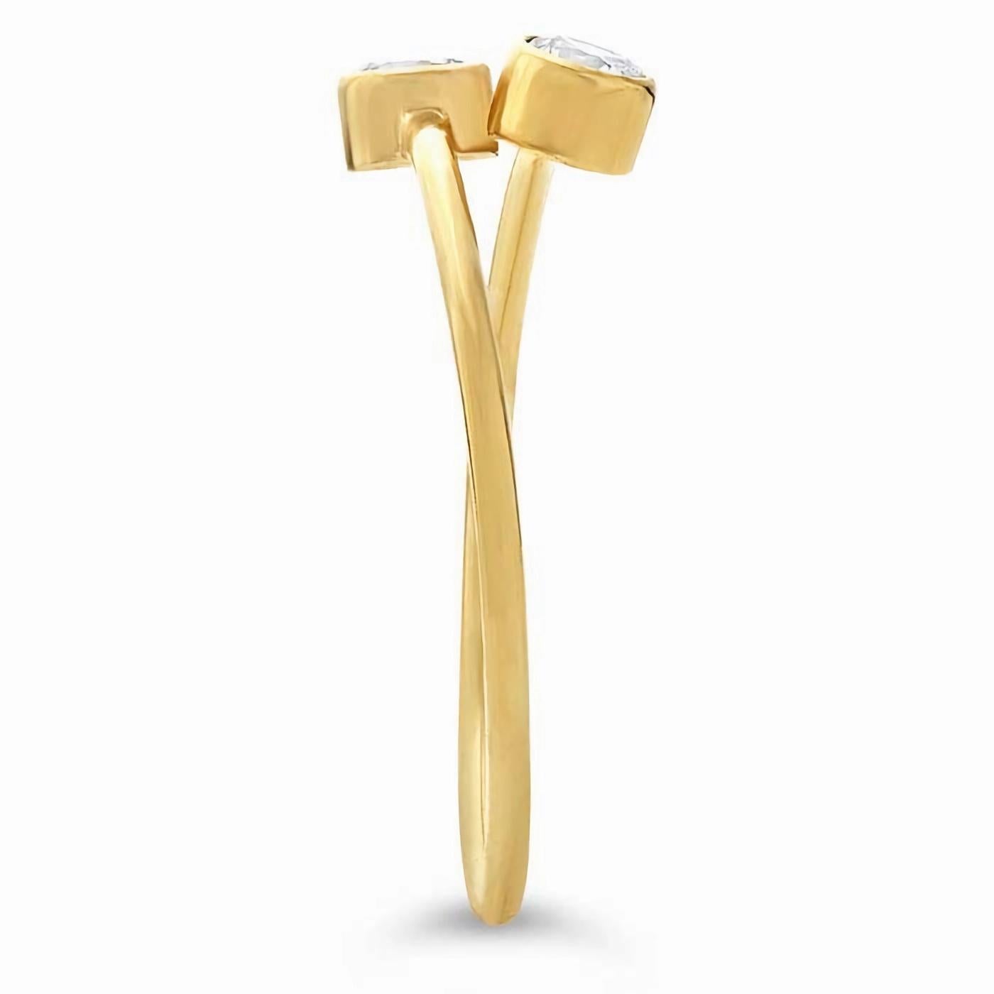 This 14/20 yellow gold-filled ring, made from round wire, features two 3mm round faceted CZ in a bezel setting. It looks great on its own or stacked with other rings.

The ring size is adjustable. (Size 6-9)
 
Attributes:
Metal Type: