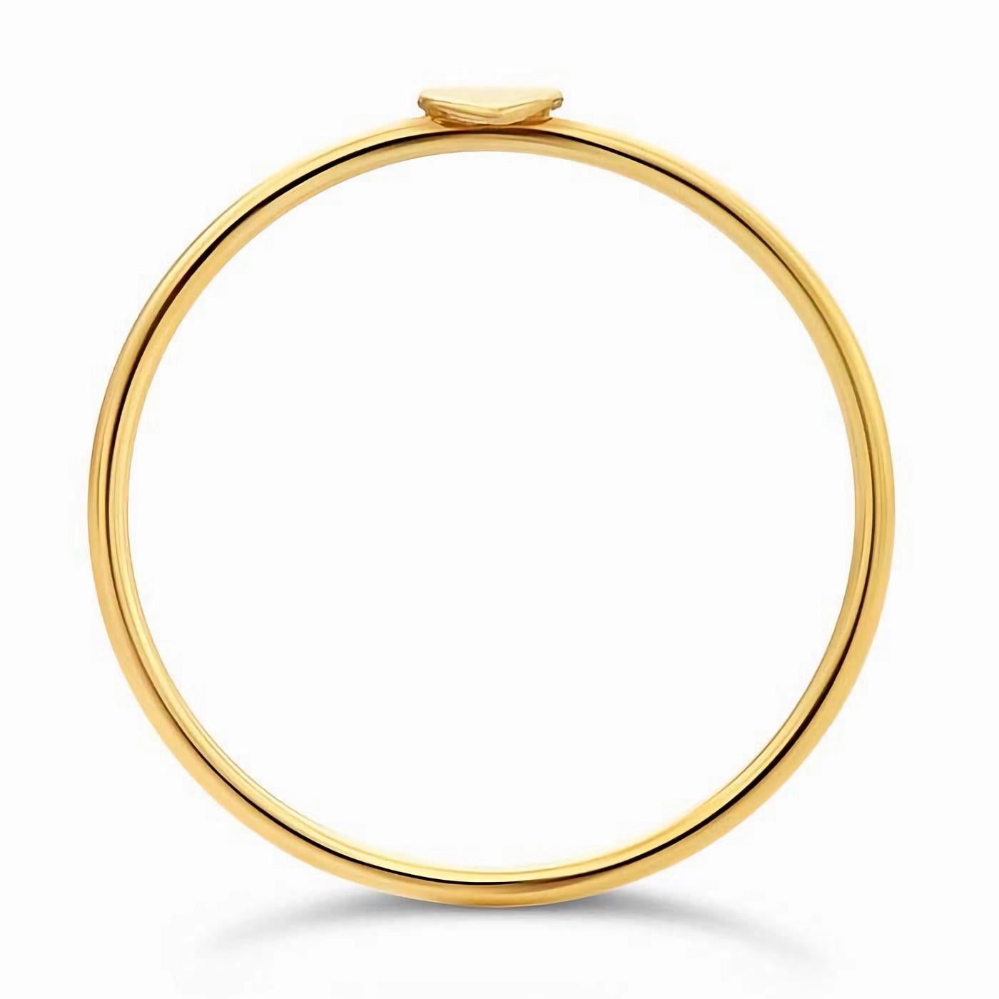 Modern 14k Gold Filled Heart Shape Ring For Sale