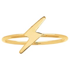 14k Gold Filled Lightning Bolt Shape Ring