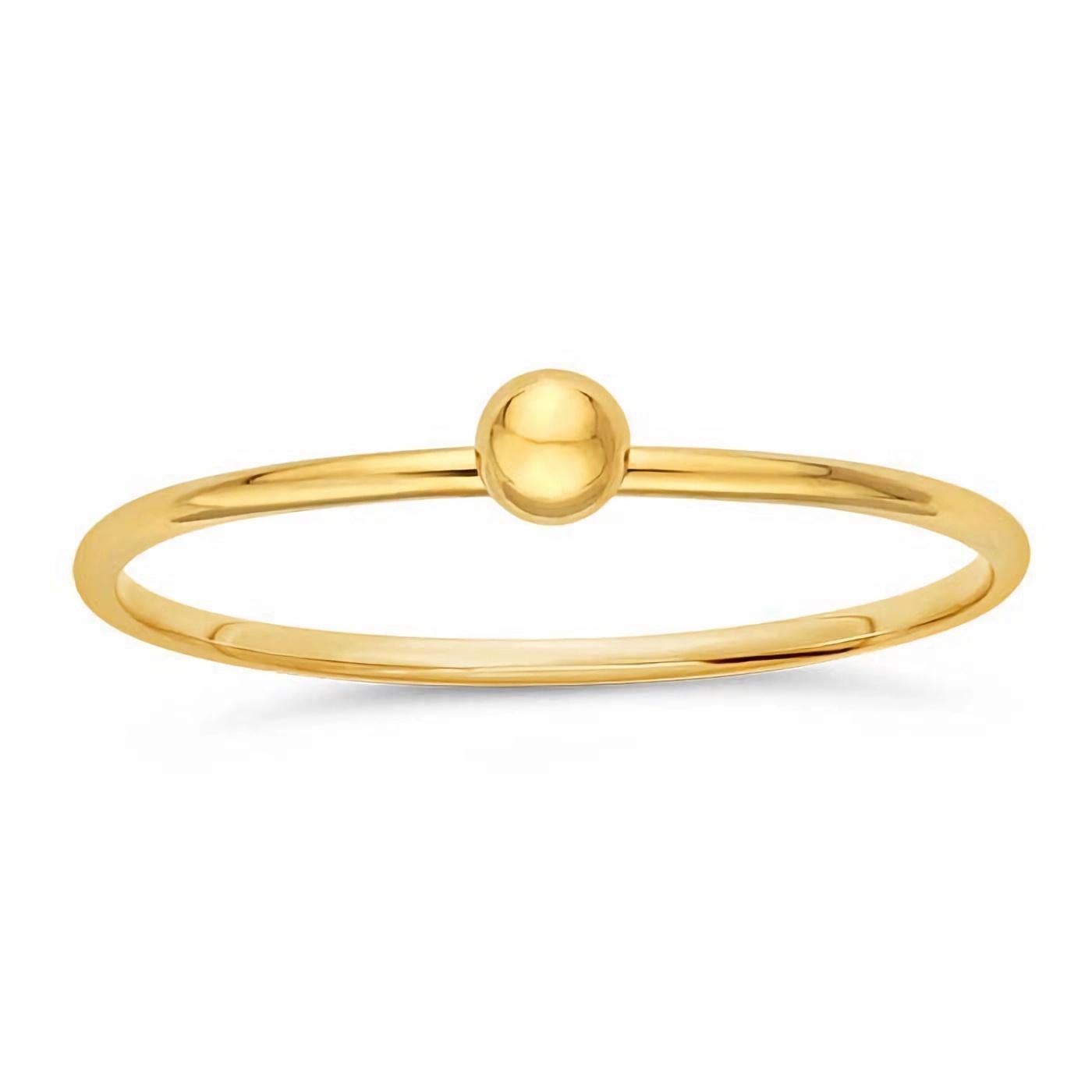 14k Gold Filled Mini Ball Ring In New Condition For Sale In Brooklyn, NY