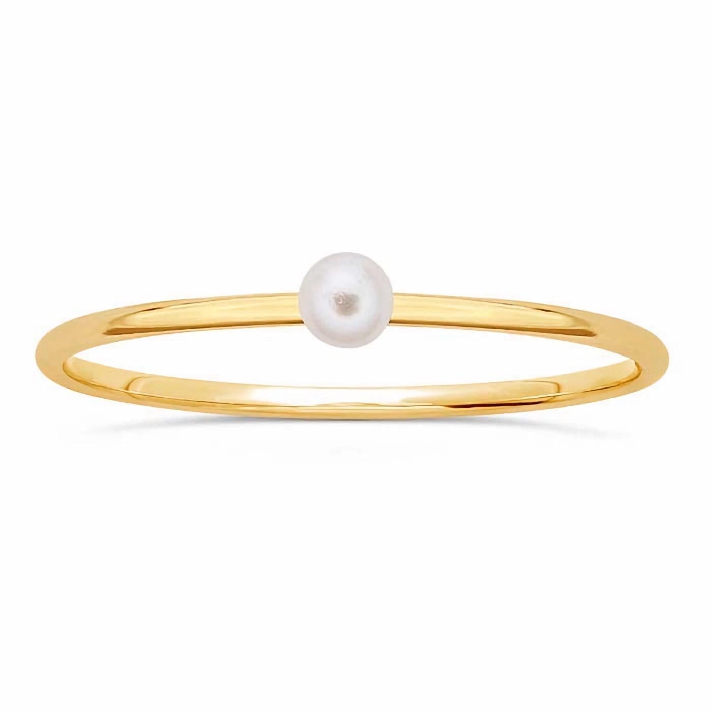 Moderno Anello con mini perle in oro 14k in vendita