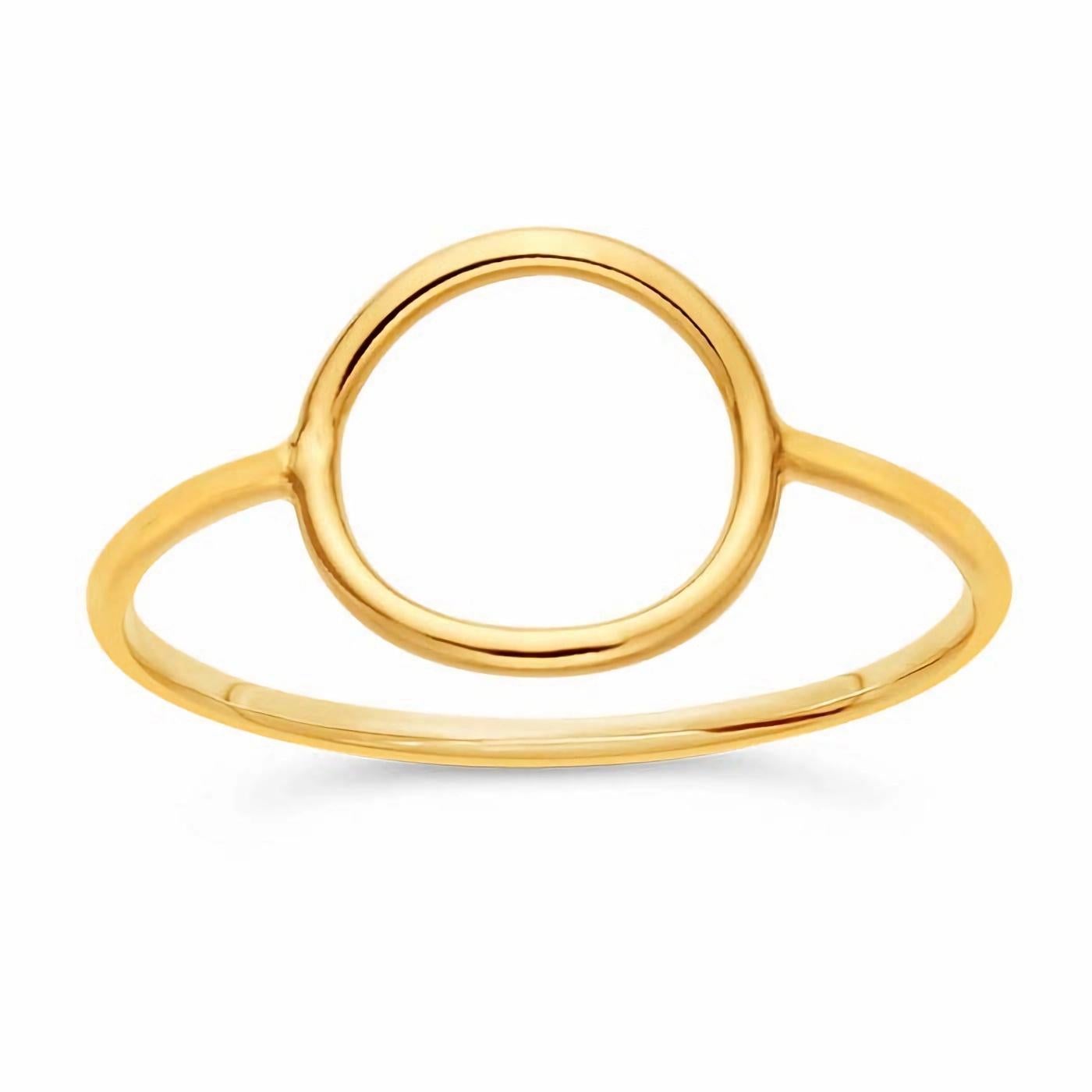 14k Gold Filled Open Circle Ring In New Condition For Sale In Brooklyn, NY