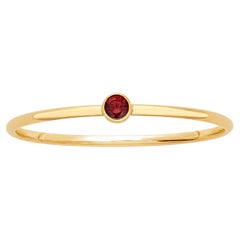 14k Gold gefüllter roter Edelsteinring