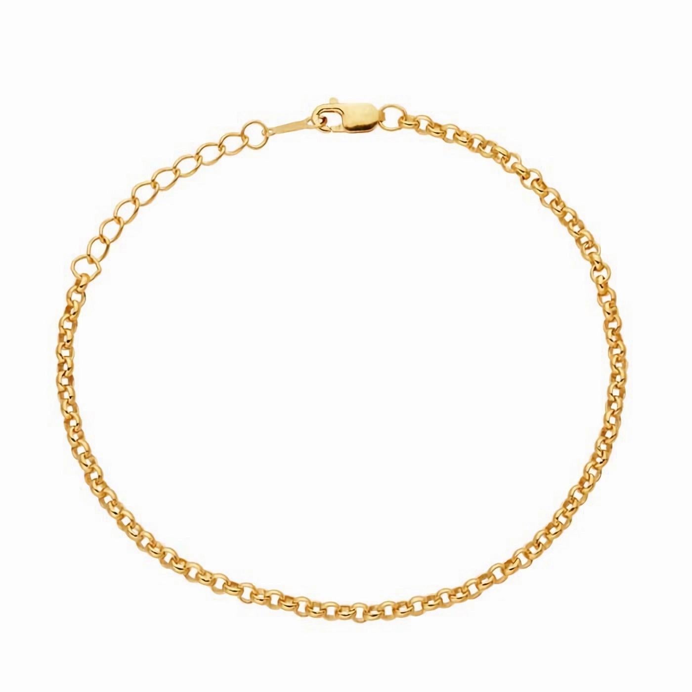 Pulsera de cadena Rolo rellena de oro de 14k Moderno en venta