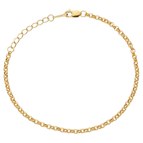 14k Gold Filled Rolo Chain Bracelet For Sale at 1stDibs