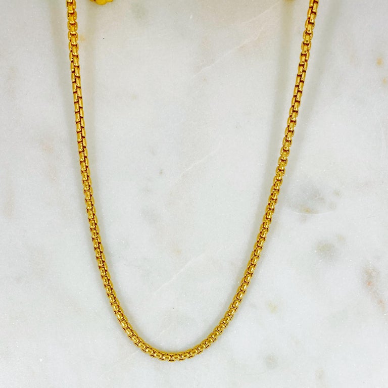 14k Gold Filled Sierra Chunky Box Necklace by Gwen Beloti