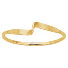 Anello a tortiglione singolo in oro 14k