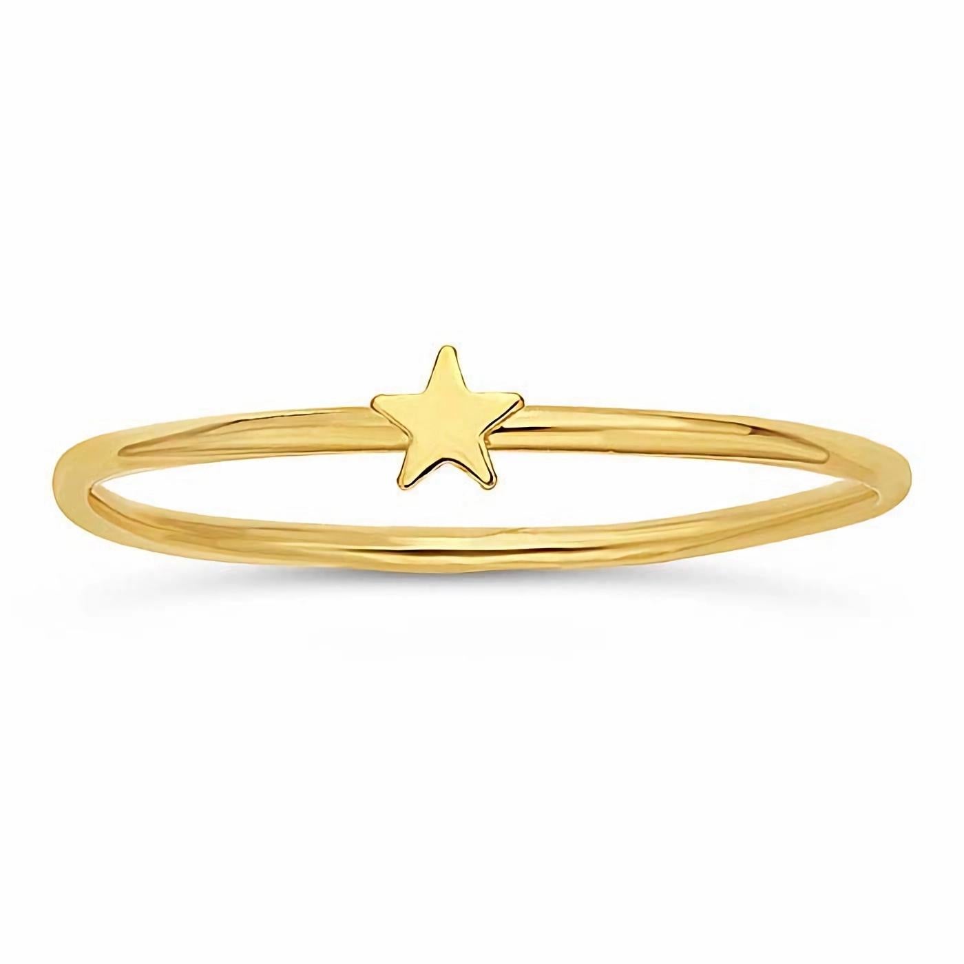 14k Gold gefüllter Sternform-Ring im Zustand „Neu“ im Angebot in Brooklyn, NY