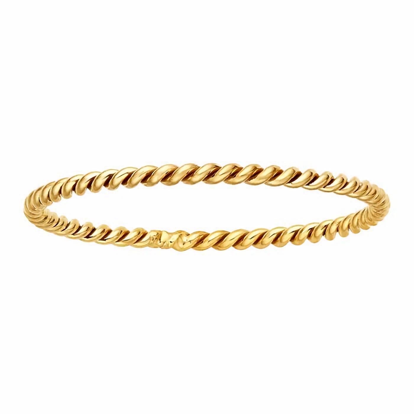 Anello a filo ritorto in oro 14k In condizioni Nuovo in vendita a Brooklyn, NY