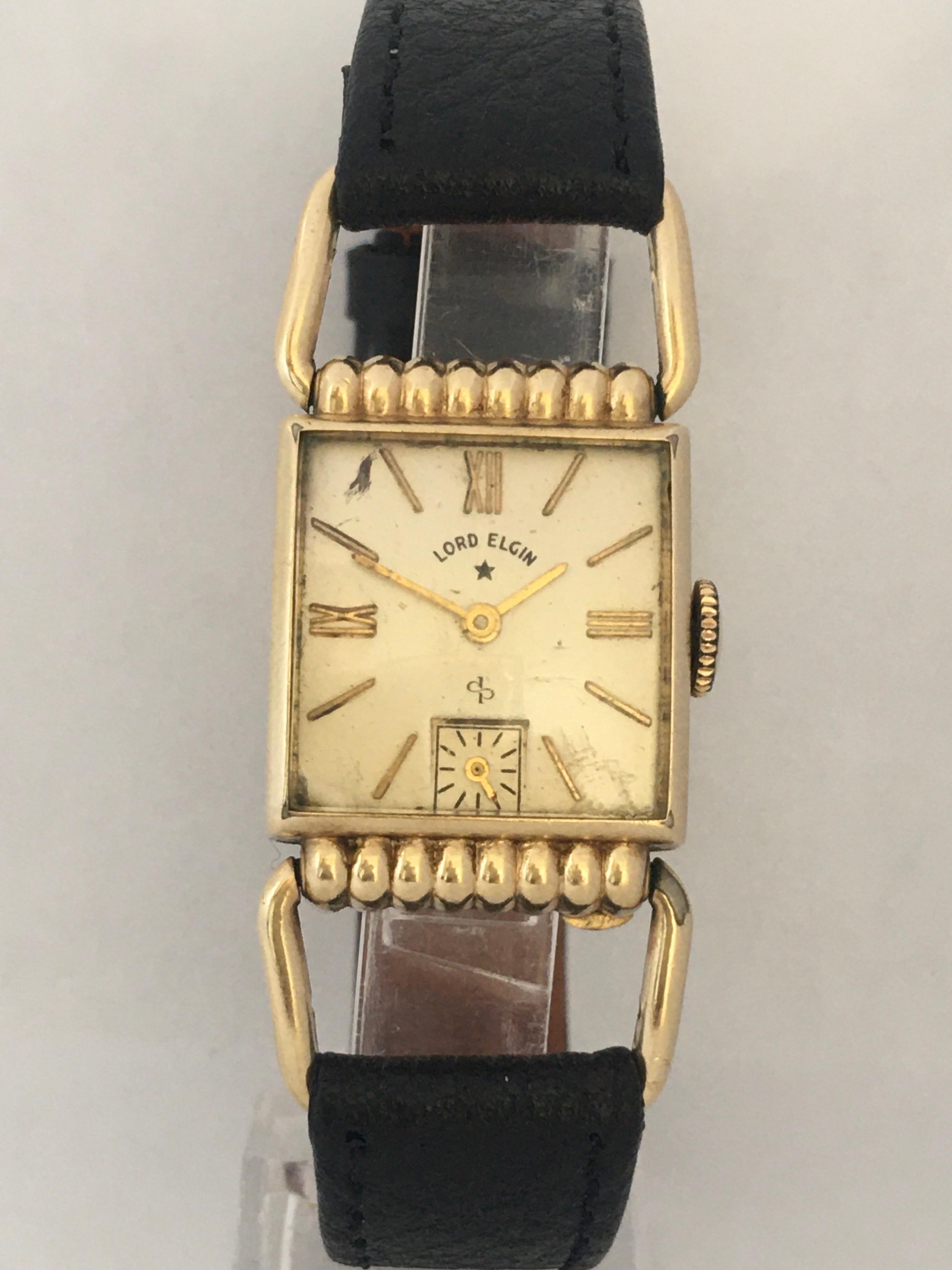 14 Karat Gold Filled 1940s Elgin National Watch Co. Mechanical