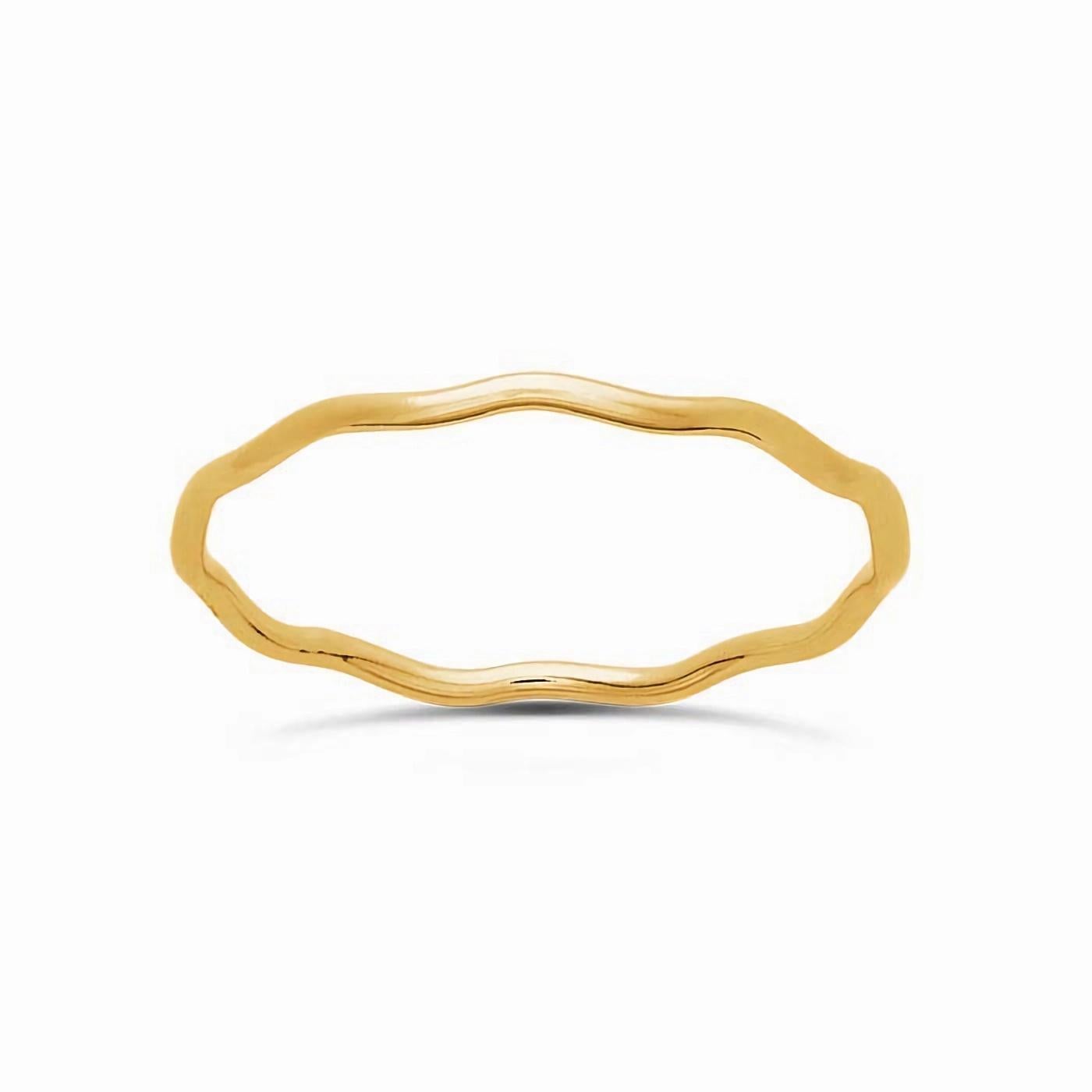 Anello ondulato in oro 14k In condizioni Nuovo in vendita a Brooklyn, NY