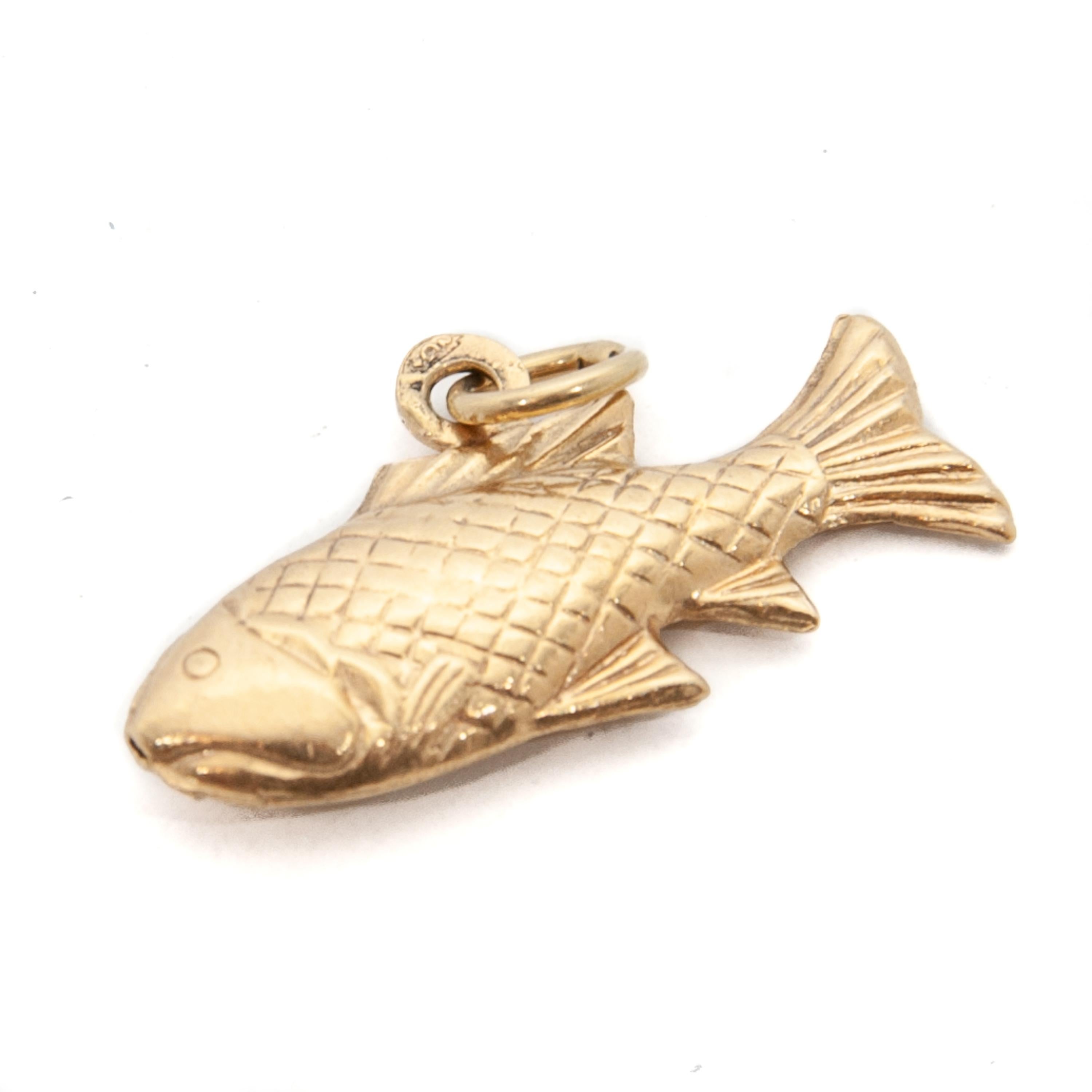 fish gold charm