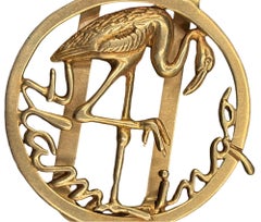 14K Gold Flamingo Money Clip