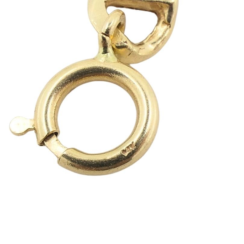 Collana a catena a maglie piatte in oro 14k Gioielli vintage in vendita 2