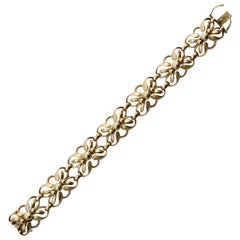 14 Karat Gold Floral Bracelet