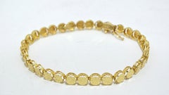 14k Gold Floral Link Tennis Bracelet