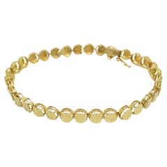 14k Gold Floral Link Tennis Bracelet