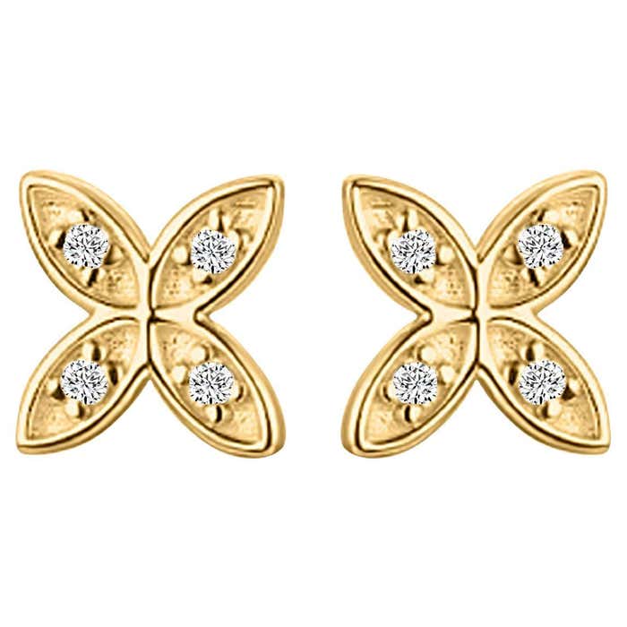 14k Gold Jelly Fish Earrrings For Sale at 1stDibs