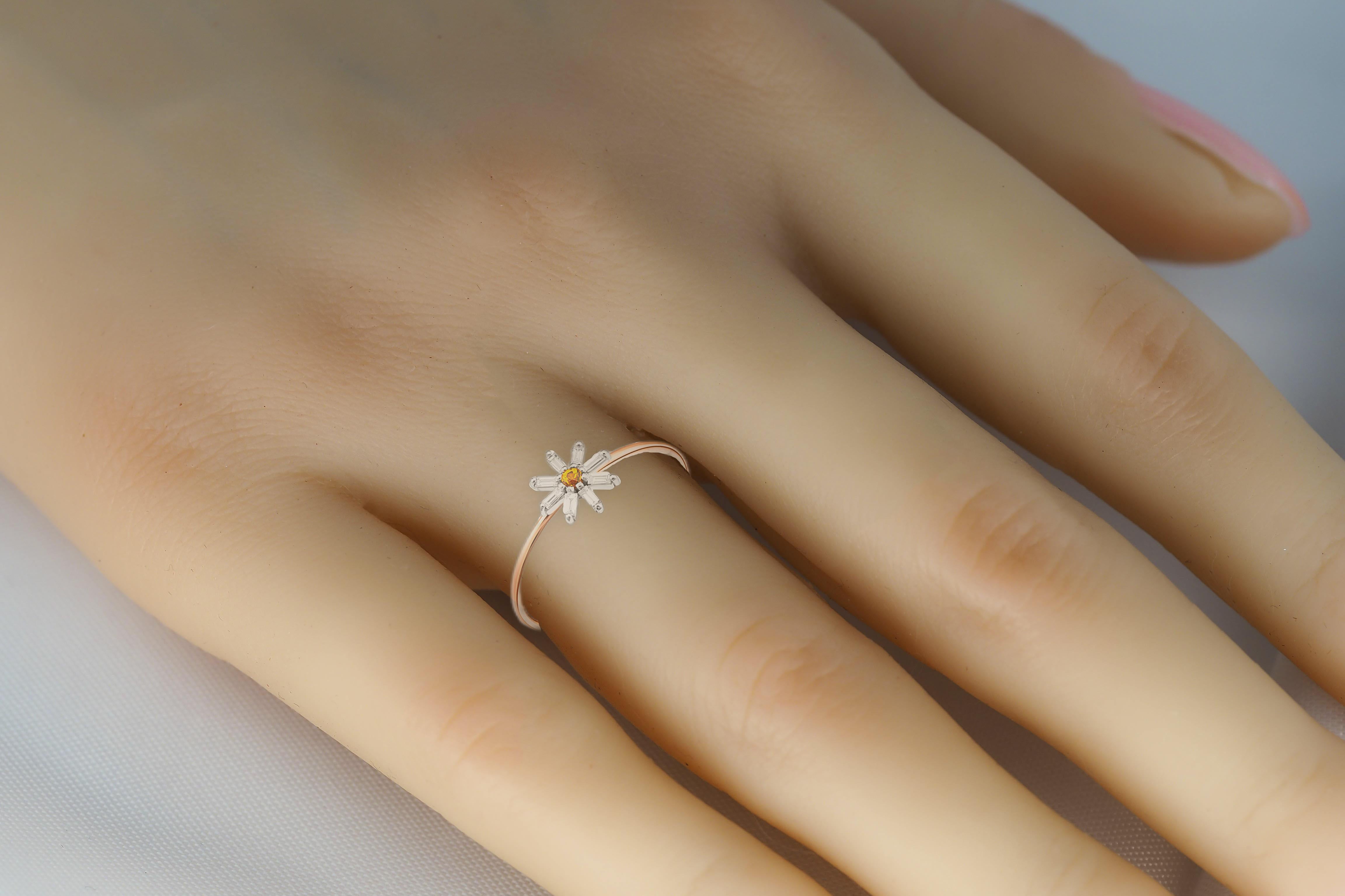 in vendita:  Anello nuziale a fiore in oro 14k 4