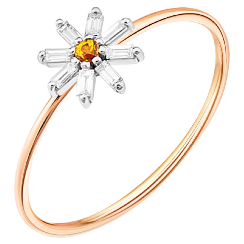 14k Gold Flower Wedding Ring.