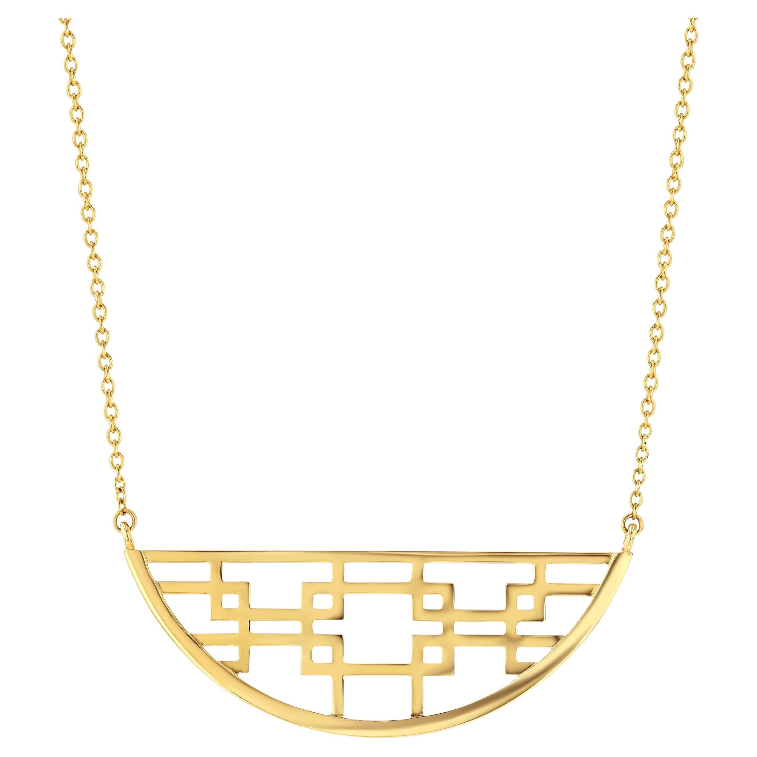 Collana con traforo in oro 14k in vendita