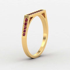 14k Gold Garnet Ring / Engagement Ring / Ring for Her / January Birthstone Ring