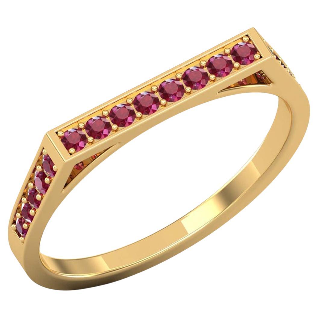 14k Gold Granatring / Verlobungsring / Ring für Ihr / Januar Geburtssteinring