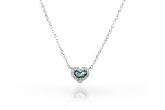 14k Gold Gemstone Heart Necklace, Gemstone Options