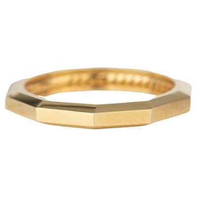 18 Karat Yellow Gold Mobius Band - Squares Holes (without diamonds) For ...