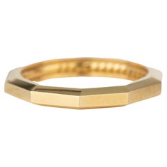 14K Gold Geometrical Wedding Band for Men and Women