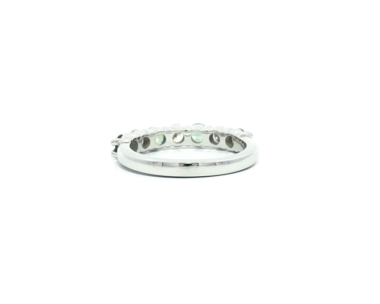 Anello a fascia bassa in oro 14k GIA 1,2ct Brasile alternato con diamante alessandrite in vendita 4