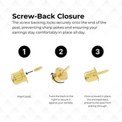 14K Gold Graduating Ear Climber Heart Earrings