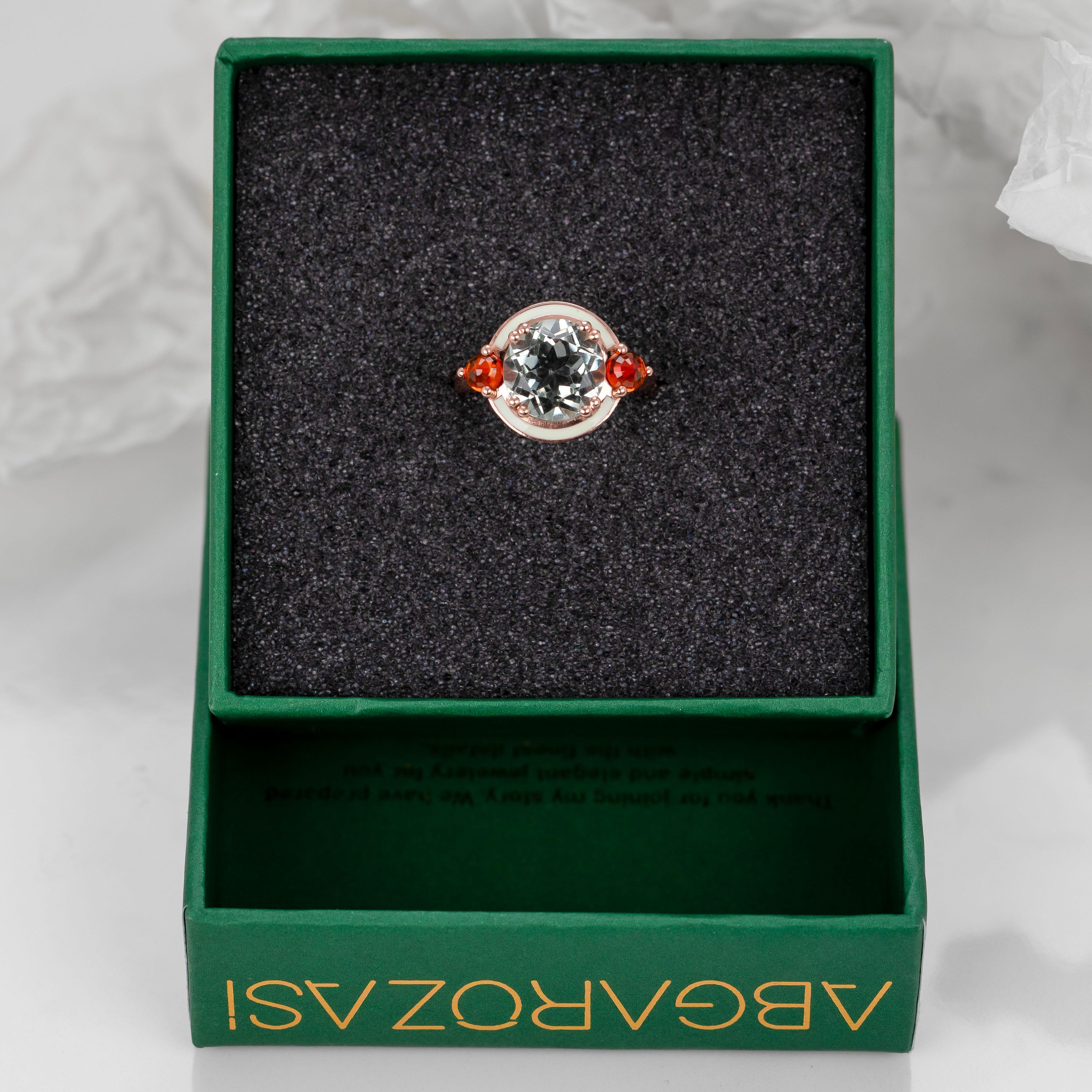 14k Gold Grün Amethsyt Ring, Erklärung Edelstein bunte Ringe, Geschenk für Mama im Angebot 4