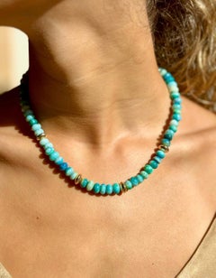 14k Gold Green Opal Necklace