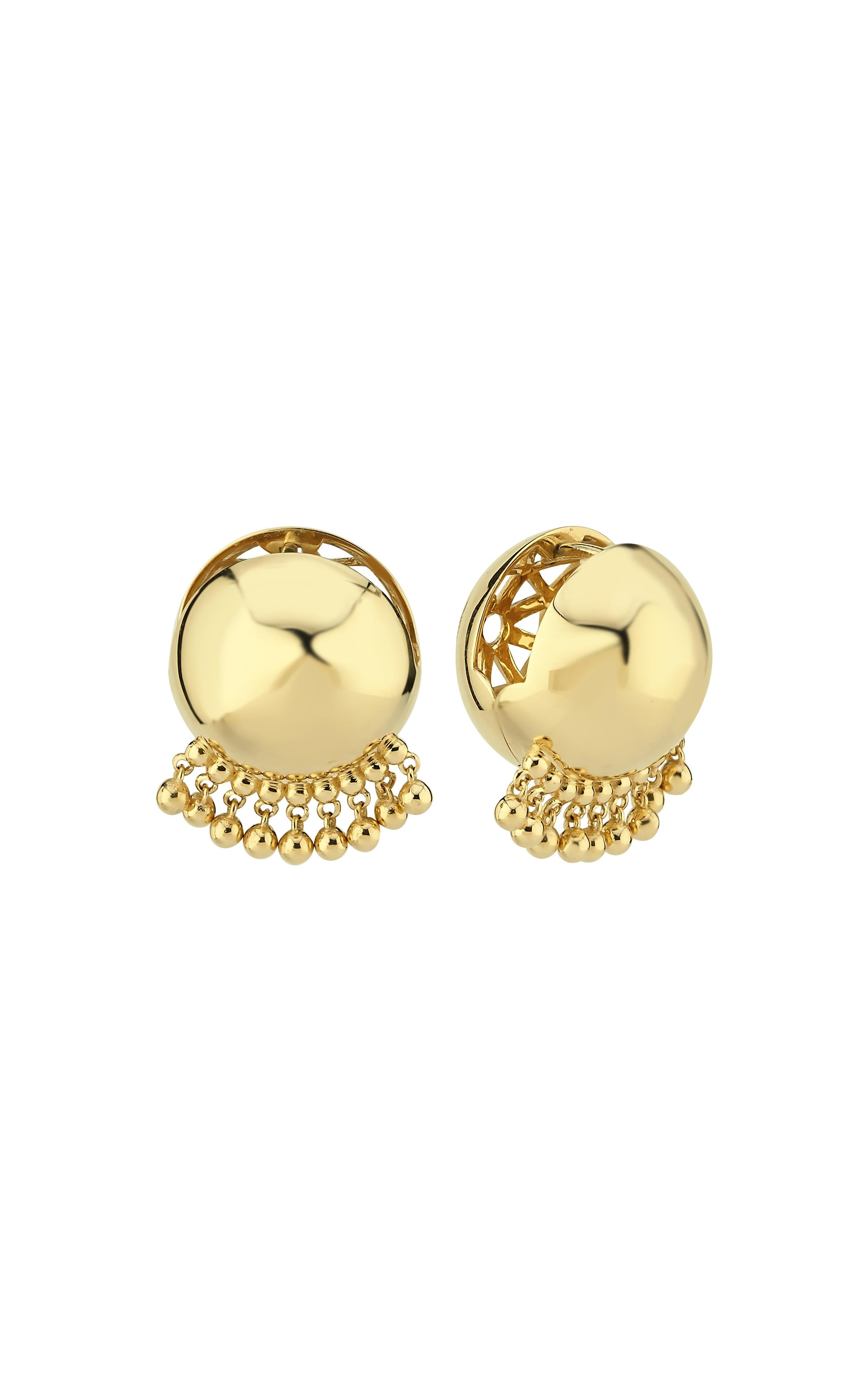 Women's 14k Gold Gypsy Ball Earrings For Sale
