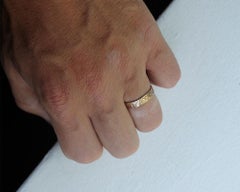14k Gold Hammered Ring Band by Franny E