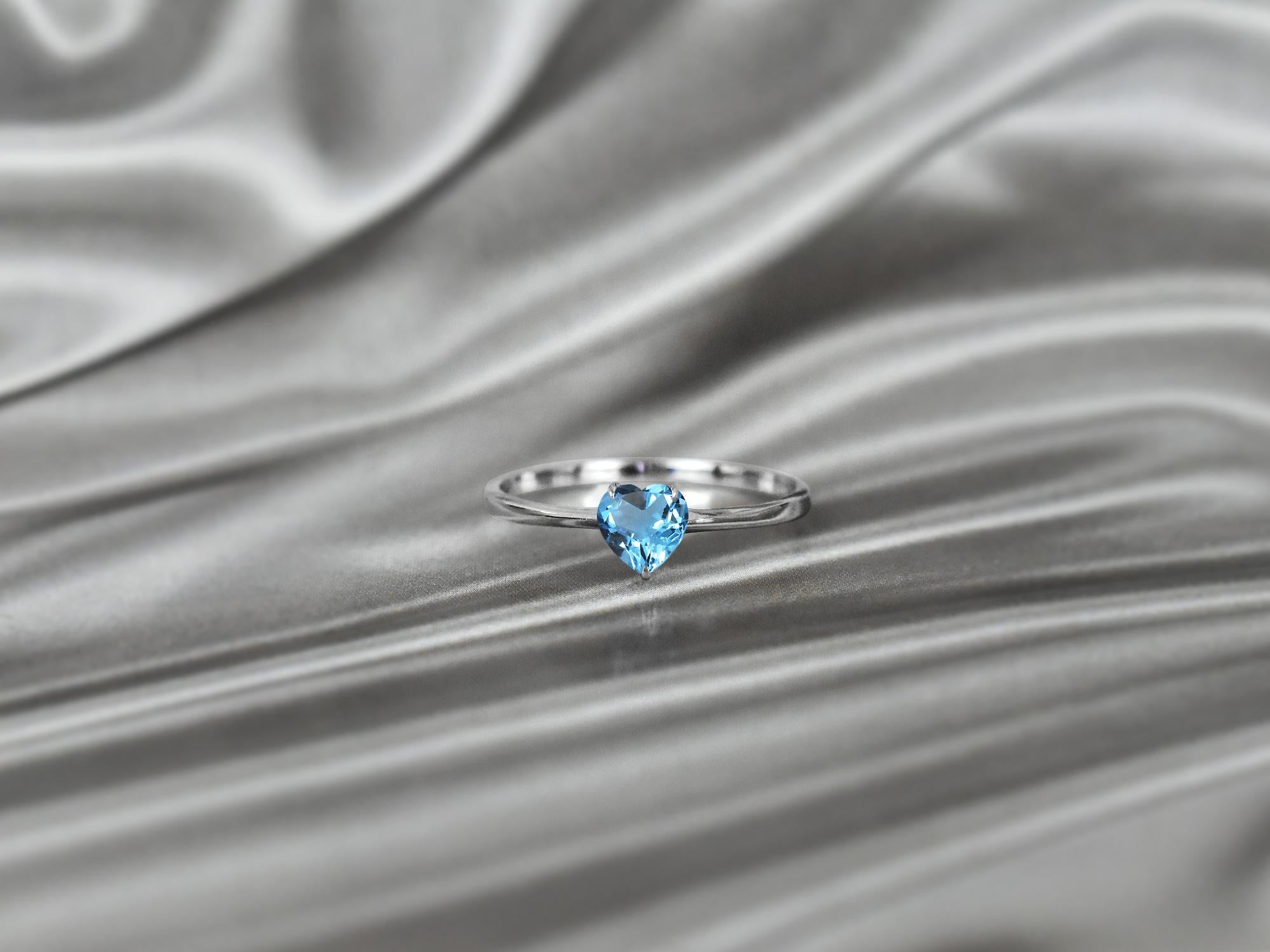 For Sale:  14k Gold Heart Gemstone 5x5 mm Heart Gemstone Ring Gemstone Engagement Ring 8